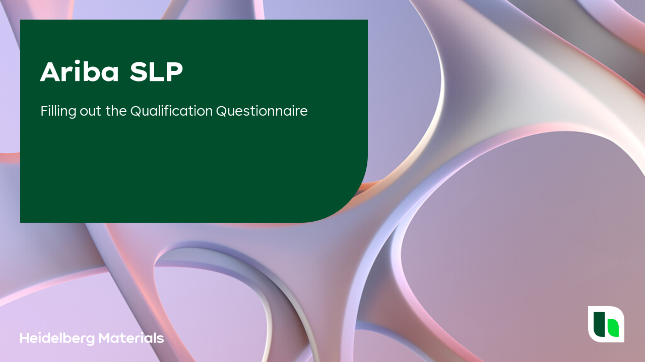 Ariba SLP - filling out the qualification questionnaire