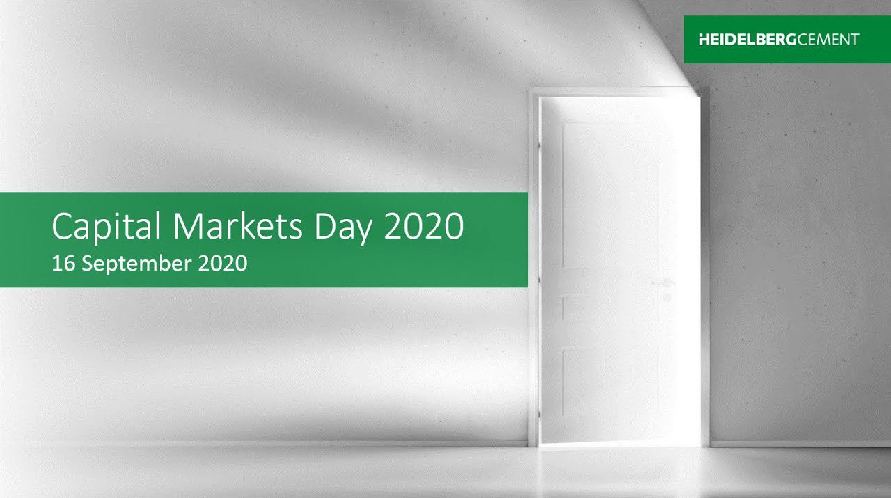A door, next to the door there is a description that says: Capital Markets Day 2020
