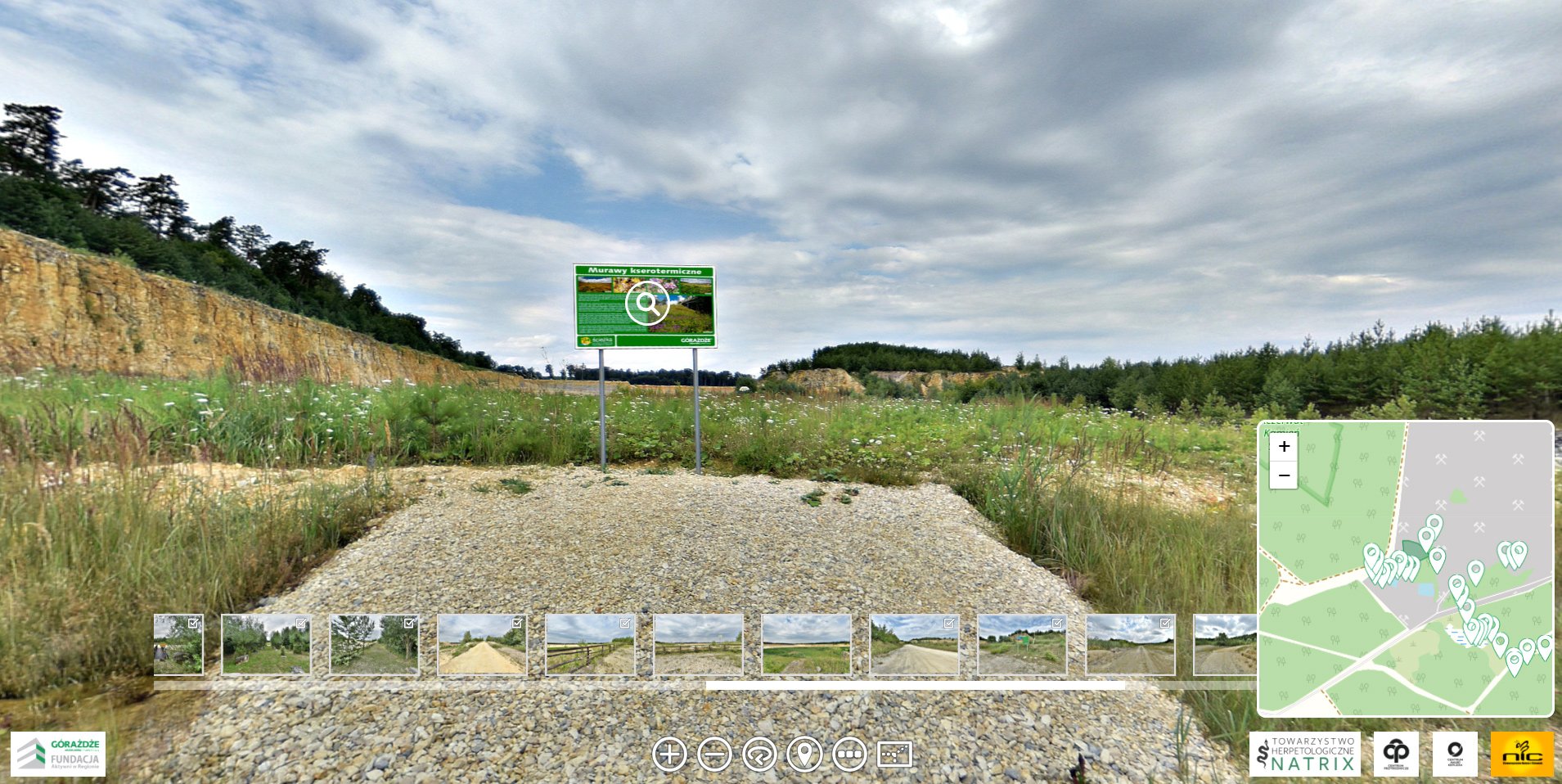 A field inside a quarry.