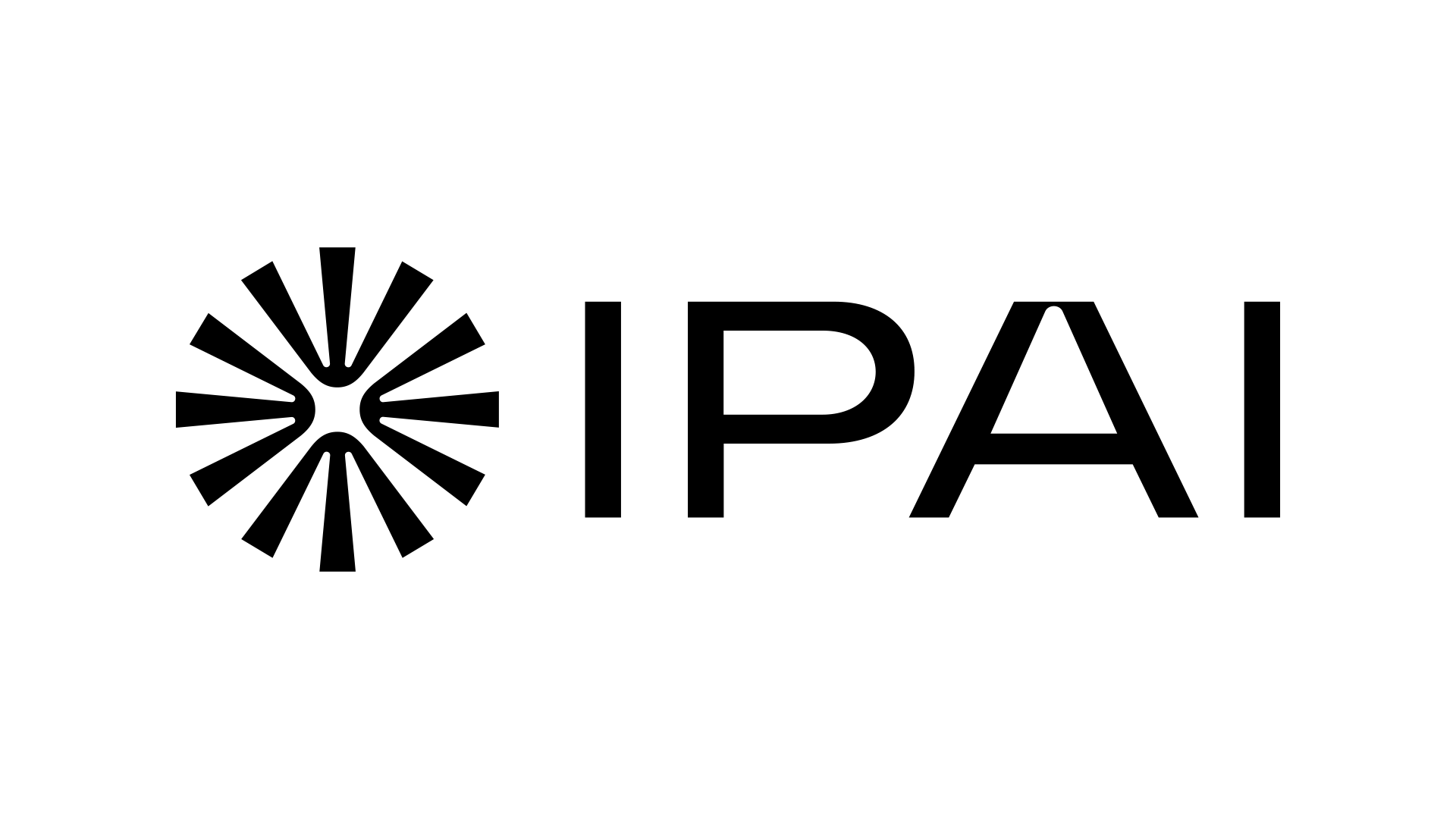 Abstract circular symmetrical logo next to the capital letters IPAI